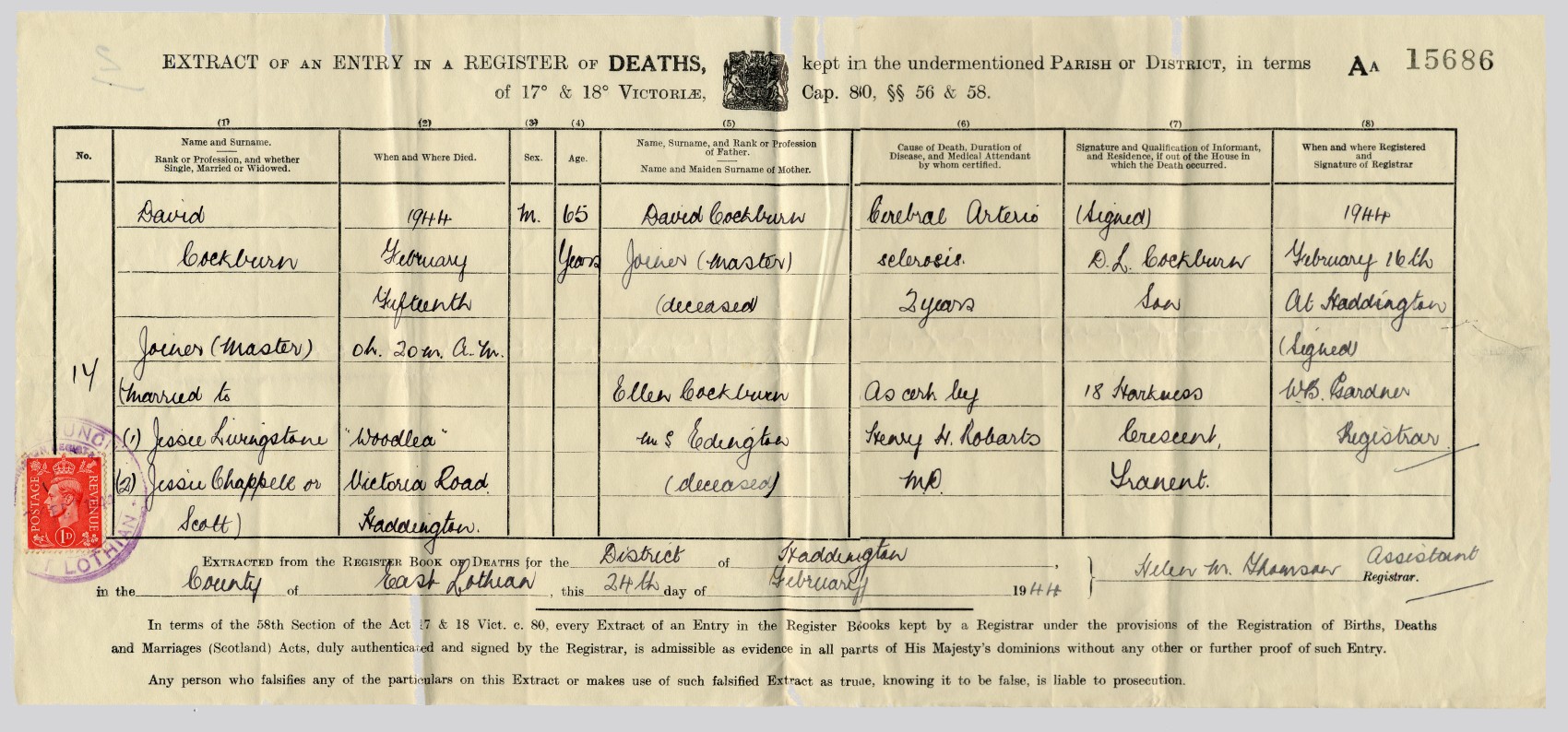 Cockburn family tree: Genealogy in Scotland