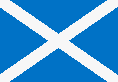 The Scottish flag in Pantone 300