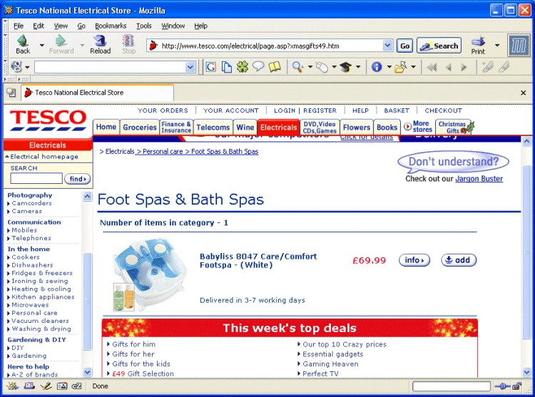 no bath spas, just foot spas